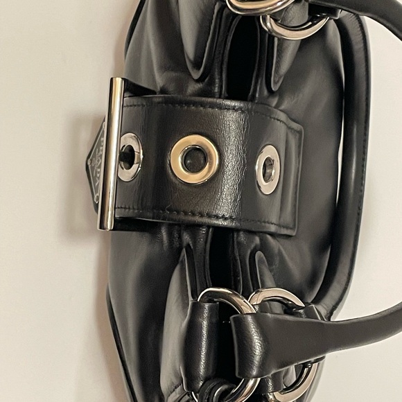 PRADA Italy Moon Padded Bag Nappa Leather Black/Silver w/Crossbody Authentic! - Picture 11 of 16